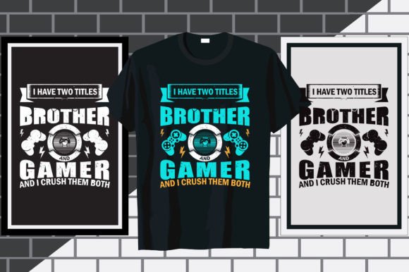 Gaming Typography Graphics for T-Shirt Designs