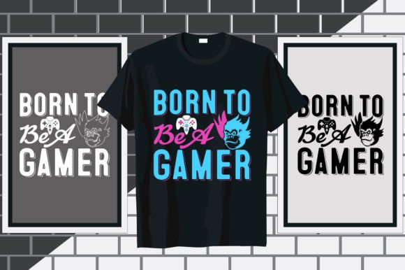 Gaming Typography Graphics for T-Shirt Designs