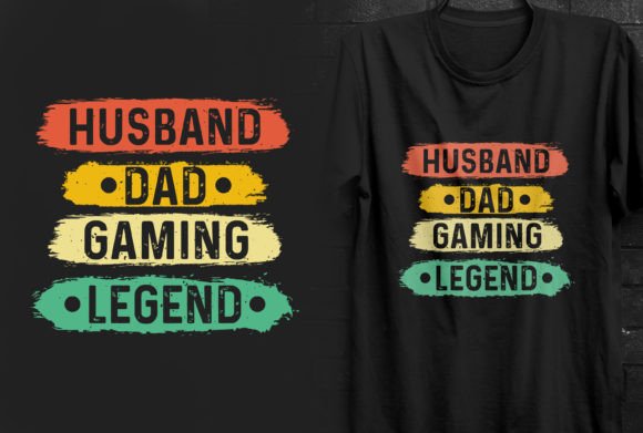 Husband Dad Gaming Legend Graphics & T-Shirt Designs