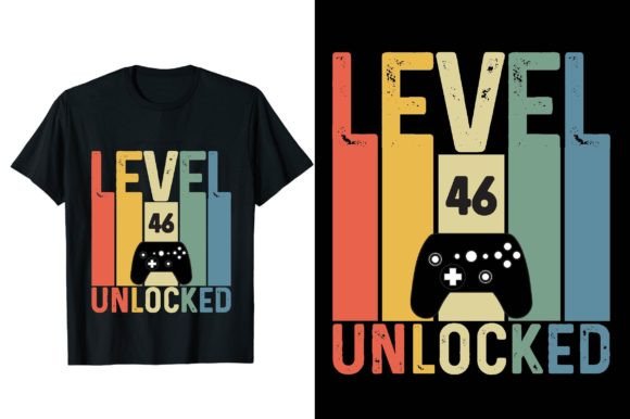 Level 46 Unlocked: Gaming Graphics & T-Shirt Designs