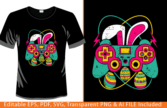 Retro Easter Gaming Graphics T-Shirt Designs
