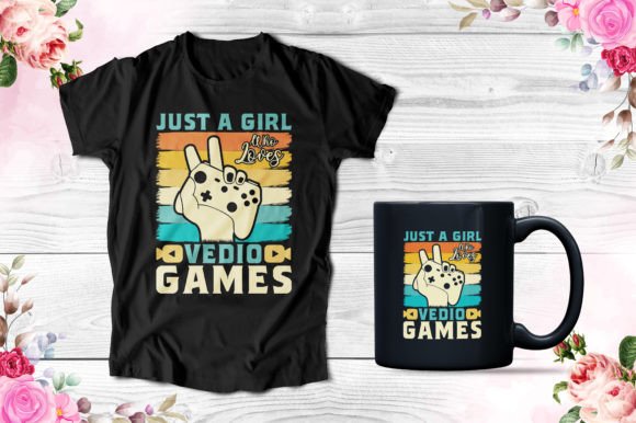 Retro Gaming T-Shirt Design Template Graphics