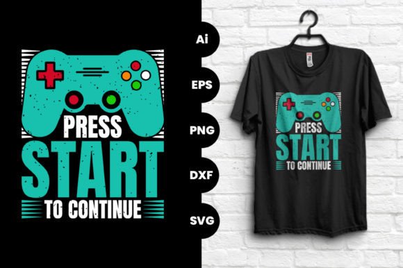 Review: Press Start to Continue Gaming T-shirt Design